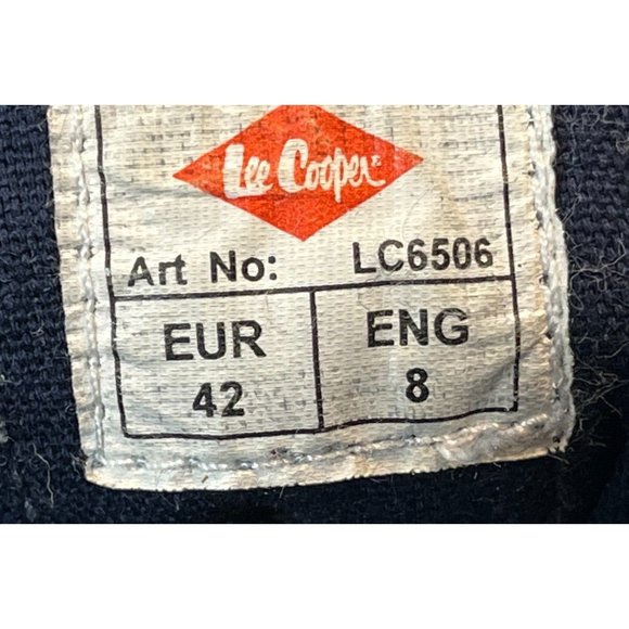 Lee Cooper Originals * UK * M8 / W10 * US 8.5 * Canvas Sneaker * Navy/Red/White - Picture 15 of 15